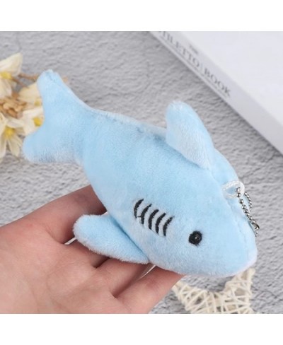 Shark Plush Keychain Stuffed Animal Toy Cartoon Backpack Keychain Pendant Cute Decorative Plush Toy Accessory(Blue) Medium $1...