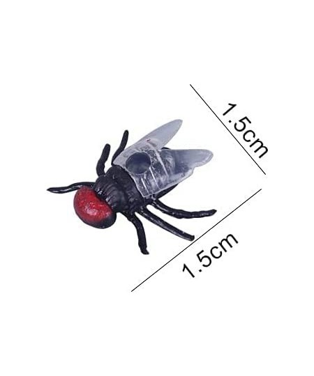 120pcs Mini Plastic Flies Fake Flies Simulated Plastic Insects Fly Joke Toys Prank Flies Toys for Joke Halloween Party Favors...