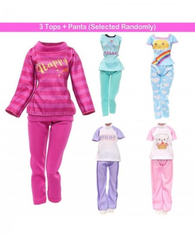 40 Pack for 11.5 Inch Girl Doll Accessories with 3 pcs Daily Clothes 3 pcs Pajamas 9 pcs Makeup 15 pcs Kitchenware and 10 Pai...