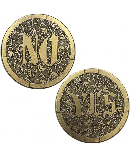 Yes No Challenge Coin Medallion Decision Maker Coin Souvenir Collector (Gold) $18.08 - Novelty Coins