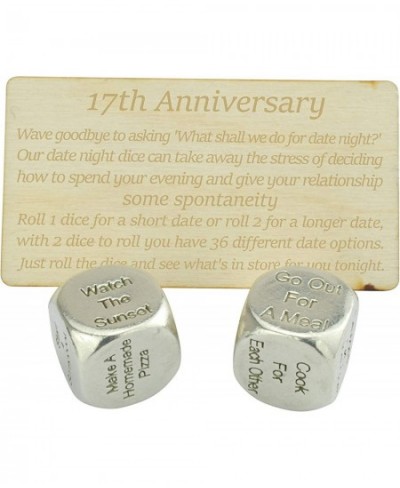 17 Year Anniversary Metal Date Night Dice - Create a Unique 17th Anniversary Date Night $28.86 - Game Accessories