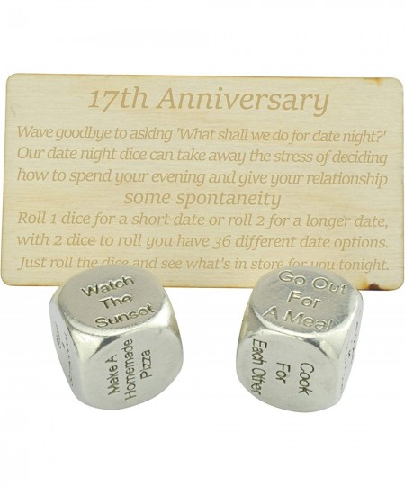 17 Year Anniversary Metal Date Night Dice - Create a Unique 17th Anniversary Date Night $28.86 - Game Accessories