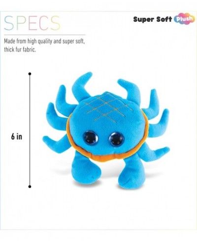 DolliBu Plush Crab Stuffed Animal - Soft Huggable Big Eyes Blue Crab Adorable Marine Life Playtime Crab Plush Toy Cute Sea Li...