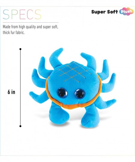 DolliBu Plush Crab Stuffed Animal - Soft Huggable Big Eyes Blue Crab Adorable Marine Life Playtime Crab Plush Toy Cute Sea Li...