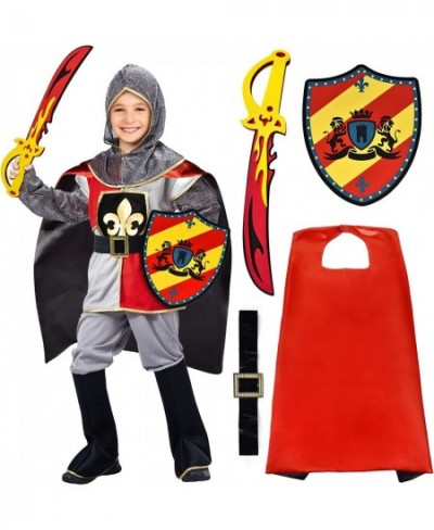 Knight Costume for Boys Medieval Dress Up Halloween Costumes Role Play Set Accessories Sword Cape Shield for Kids $49.39 - Ki...