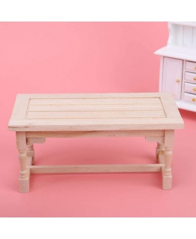 1:12 Scale Accessories Dollhouse Table Mini Dining Room Table Furniture Wooden Model Miniature Wooden Table for Dollhouse Kit...