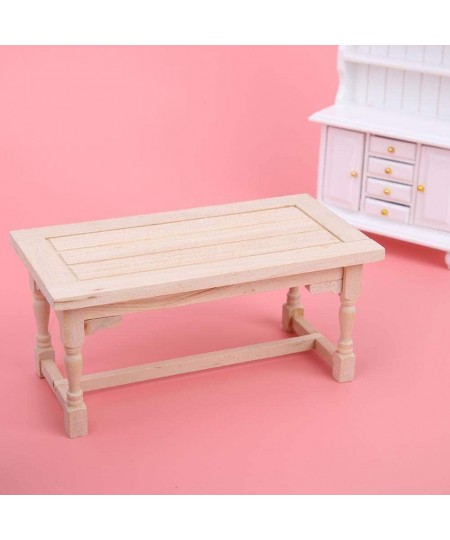 1:12 Scale Accessories Dollhouse Table Mini Dining Room Table Furniture Wooden Model Miniature Wooden Table for Dollhouse Kit...