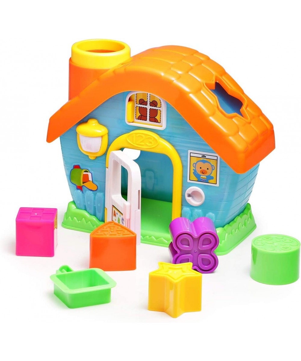 Shape Sorting House Toy My First House with Shape and Color Sorters Early Development Shape and Color Recognition Toy with 5 ...