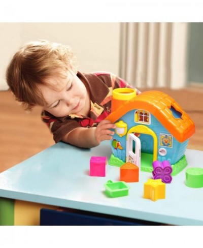 Shape Sorting House Toy My First House with Shape and Color Sorters Early Development Shape and Color Recognition Toy with 5 ...