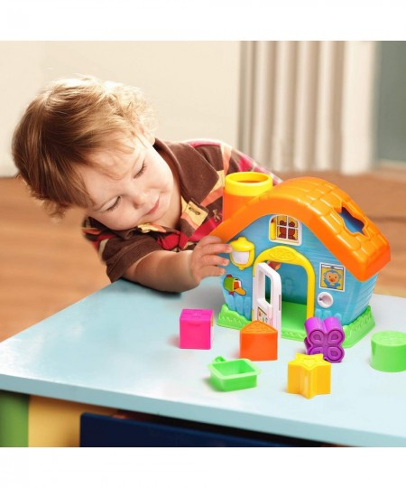 Shape Sorting House Toy My First House with Shape and Color Sorters Early Development Shape and Color Recognition Toy with 5 ...