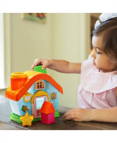 Shape Sorting House Toy My First House with Shape and Color Sorters Early Development Shape and Color Recognition Toy with 5 ...