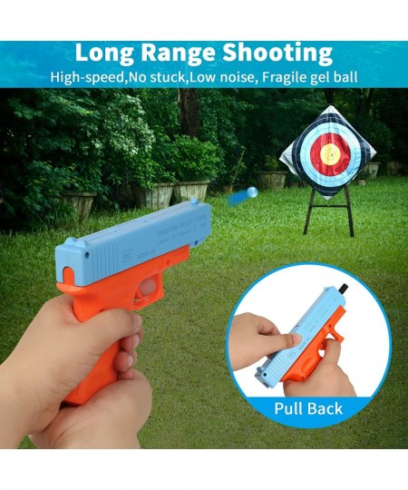 Manual Splatter Ball Gun Gel Splatter Ball Blaster Without Charge Splat Blaster Toy Pistol Suitable for Backyard Games Gift f...