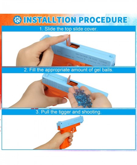 Manual Splatter Ball Gun Gel Splatter Ball Blaster Without Charge Splat Blaster Toy Pistol Suitable for Backyard Games Gift f...