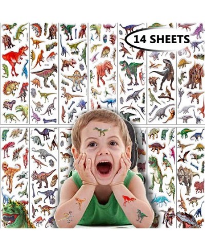 14 Sheets Dinosaur Stickers 200+ Different Dino 3D Puffy Craft Scrapbooking Handmade Decals Realistic Waterproof Sticker Pack...