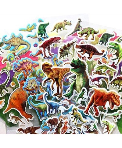 14 Sheets Dinosaur Stickers 200+ Different Dino 3D Puffy Craft Scrapbooking Handmade Decals Realistic Waterproof Sticker Pack...