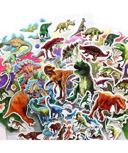 14 Sheets Dinosaur Stickers 200+ Different Dino 3D Puffy Craft Scrapbooking Handmade Decals Realistic Waterproof Sticker Pack...