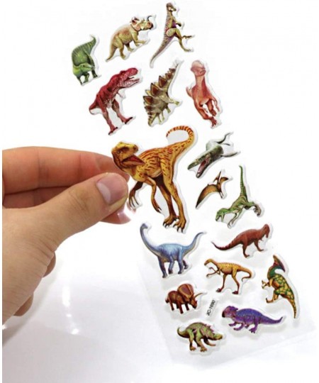 14 Sheets Dinosaur Stickers 200+ Different Dino 3D Puffy Craft Scrapbooking Handmade Decals Realistic Waterproof Sticker Pack...