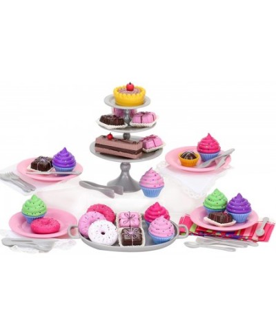 47 Piece Serving Set with Delicious Desserts for 18'' Dolls Multicolor $46.78 - Doll Playsets