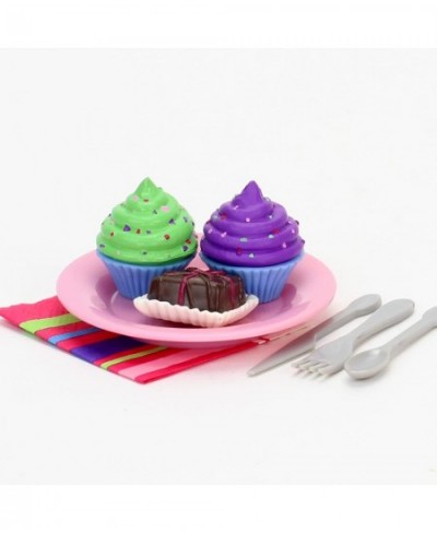 47 Piece Serving Set with Delicious Desserts for 18'' Dolls Multicolor $46.78 - Doll Playsets