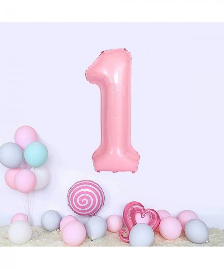 Number 1 Pink Balloon 40 Inch Big Helium Foil Balloons 1st Birthday Baby Shower Wedding Party Decoration $17.01 - Kids' Party...