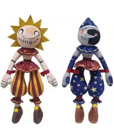 Sun Moondrop Plush FNAF Security Breach Clown Figure 2Pcs 11in Sundrop Moondrop Plushies Toy for Kids and Game Fans Gift (Sun...