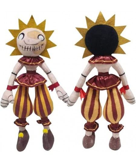 Sun Moondrop Plush FNAF Security Breach Clown Figure 2Pcs 11in Sundrop Moondrop Plushies Toy for Kids and Game Fans Gift (Sun...