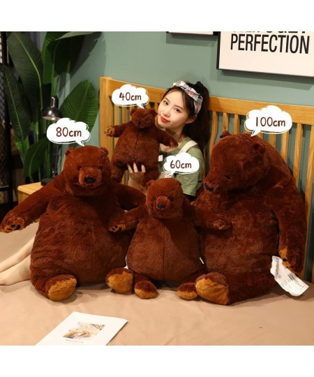 Djungelskog Bear Giant Simulation Bear Toy Stuffed Animal Plush Dol l Huge Cuddly Brown Teddy Bear for Home Decoration Valent...