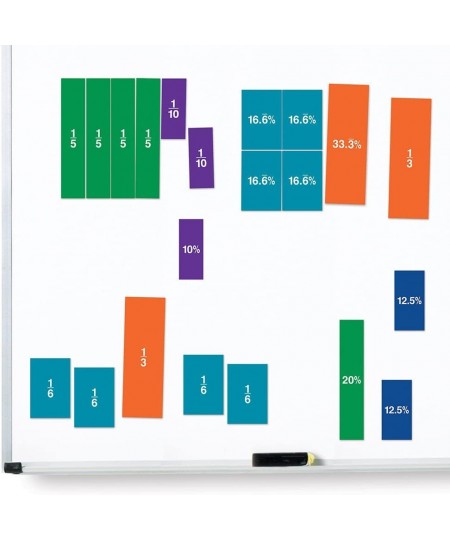 Double-Sided Magnetic Fraction Squares Math Manipulations 51 Pieces Ages 6+ $54.21 - Early Development & Activity Toys