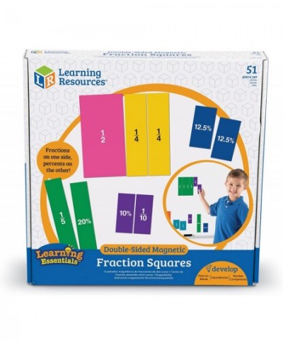 Double-Sided Magnetic Fraction Squares Math Manipulations 51 Pieces Ages 6+ $54.21 - Early Development & Activity Toys