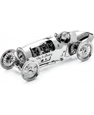 Model Car Kit - 3D Model kit Silver Bullet - Moving Wind-Up Retro Car Model | 3D Puzzle for Adults - Metal DIY Kit | Beautifu...