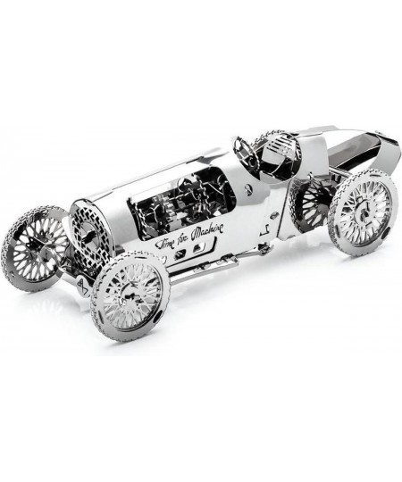 Model Car Kit - 3D Model kit Silver Bullet - Moving Wind-Up Retro Car Model | 3D Puzzle for Adults - Metal DIY Kit | Beautifu...