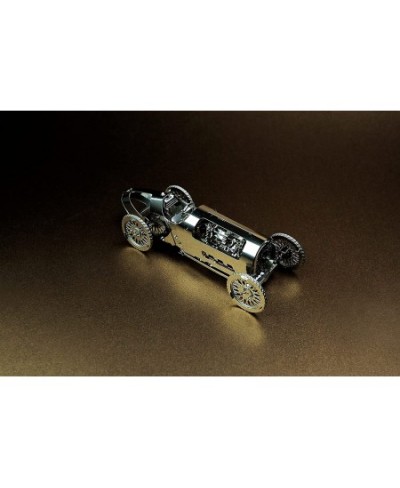 Model Car Kit - 3D Model kit Silver Bullet - Moving Wind-Up Retro Car Model | 3D Puzzle for Adults - Metal DIY Kit | Beautifu...