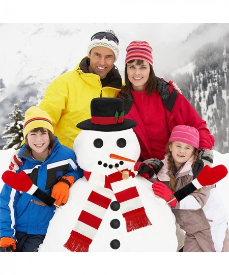 16Pcs Snowman Kit Build a Snowman Kit Snowman Decorating Making Kit Winter Outdoor Fun Toys for Kids (Red & White Scarf) $25....