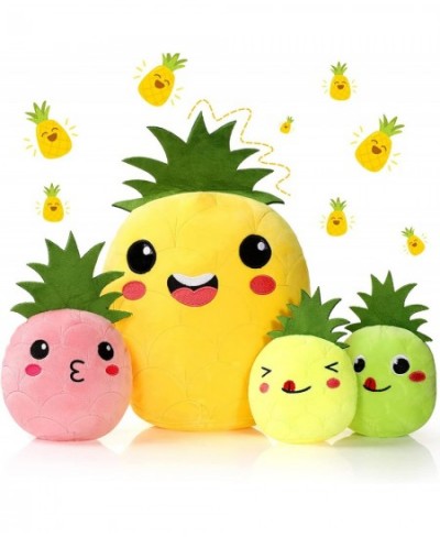 4 Pieces Soft Pillow Stuffed Toy Food Pillows Fruit Plush Pillow Kids' Plush Toy Pillows Fruit Hugging Cushion for Home Bedro...