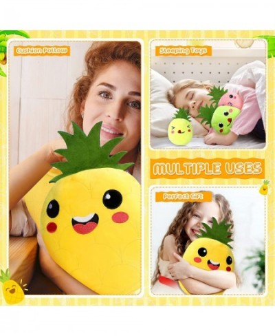 4 Pieces Soft Pillow Stuffed Toy Food Pillows Fruit Plush Pillow Kids' Plush Toy Pillows Fruit Hugging Cushion for Home Bedro...