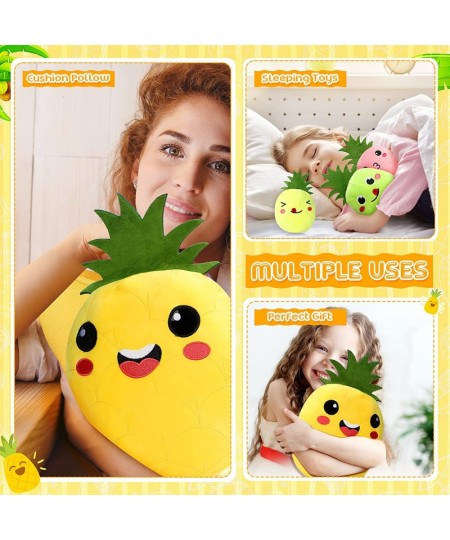 4 Pieces Soft Pillow Stuffed Toy Food Pillows Fruit Plush Pillow Kids' Plush Toy Pillows Fruit Hugging Cushion for Home Bedro...