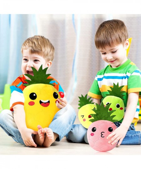 4 Pieces Soft Pillow Stuffed Toy Food Pillows Fruit Plush Pillow Kids' Plush Toy Pillows Fruit Hugging Cushion for Home Bedro...