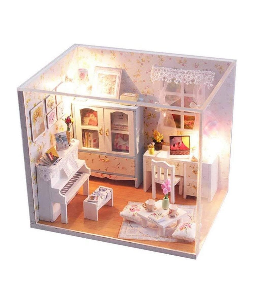 Dollhouse Miniature DIY House Kit Creative Room With Furniture and Cover for Romantic Artwork Gift (Blooming Summer Day) $28....