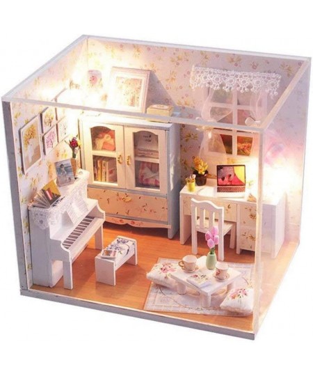 Dollhouse Miniature DIY House Kit Creative Room With Furniture and Cover for Romantic Artwork Gift (Blooming Summer Day) $28....