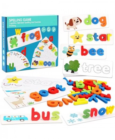 See and Spell Learning Toys - Alphabet Sight Words Flash Cards Matching Shape Letter Games Montessori Preschool STEM Toys for...