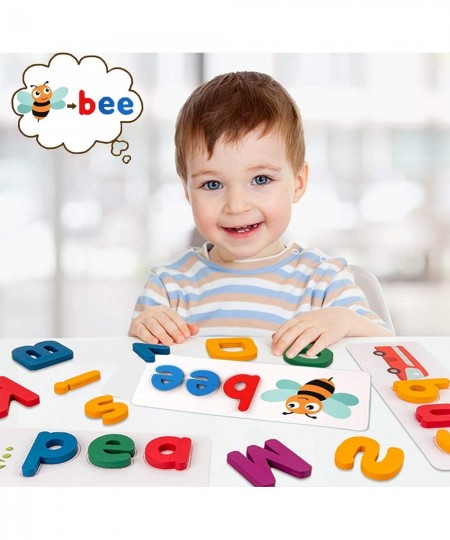 See and Spell Learning Toys - Alphabet Sight Words Flash Cards Matching Shape Letter Games Montessori Preschool STEM Toys for...