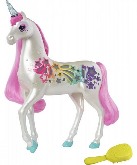 Dreamtopia Brush 'n Sparkle Unicorn with Lights and Sounds White with Pink Mane and Tail Gift for 3 to 7 Year Olds [Amazon Ex...