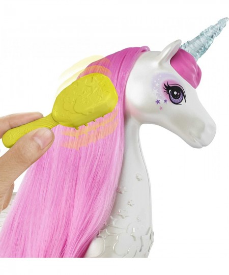 Dreamtopia Brush 'n Sparkle Unicorn with Lights and Sounds White with Pink Mane and Tail Gift for 3 to 7 Year Olds [Amazon Ex...