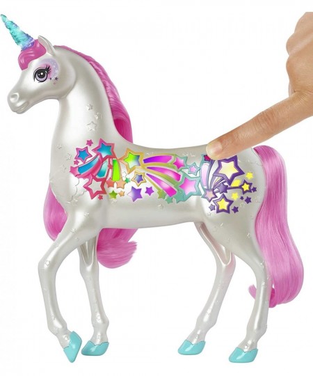 Dreamtopia Brush 'n Sparkle Unicorn with Lights and Sounds White with Pink Mane and Tail Gift for 3 to 7 Year Olds [Amazon Ex...