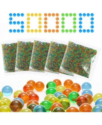 Gel Water Balls Beads Refill Ammo 7-8 mm 5 Pack 10000 Pieces Per Pack Gel Splater Ball Blaster Bullets Made of Non-Toxic Eco ...