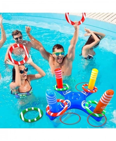 Swimming Pool Games Upgrade Inflatable Pool Rings Toss Outdoor Battle Games Pool Games for Adults and Family Water Fun Beach ...