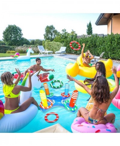 Swimming Pool Games Upgrade Inflatable Pool Rings Toss Outdoor Battle Games Pool Games for Adults and Family Water Fun Beach ...