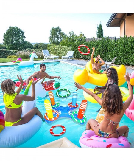 Swimming Pool Games Upgrade Inflatable Pool Rings Toss Outdoor Battle Games Pool Games for Adults and Family Water Fun Beach ...