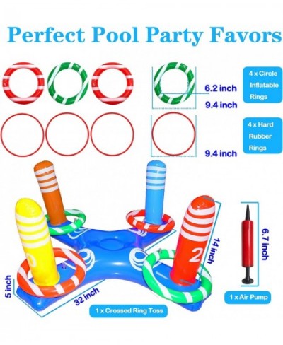 Swimming Pool Games Upgrade Inflatable Pool Rings Toss Outdoor Battle Games Pool Games for Adults and Family Water Fun Beach ...