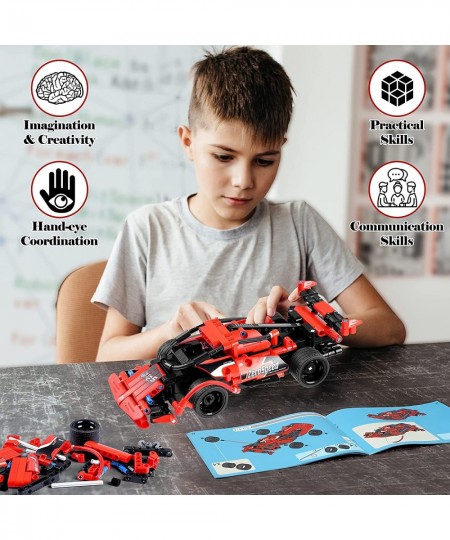 STEM Building Toys for Kids 2-in-1 Technic Remote Control Car Building Sets RC Race Cars Building Bricks Engineering Kits Gif...